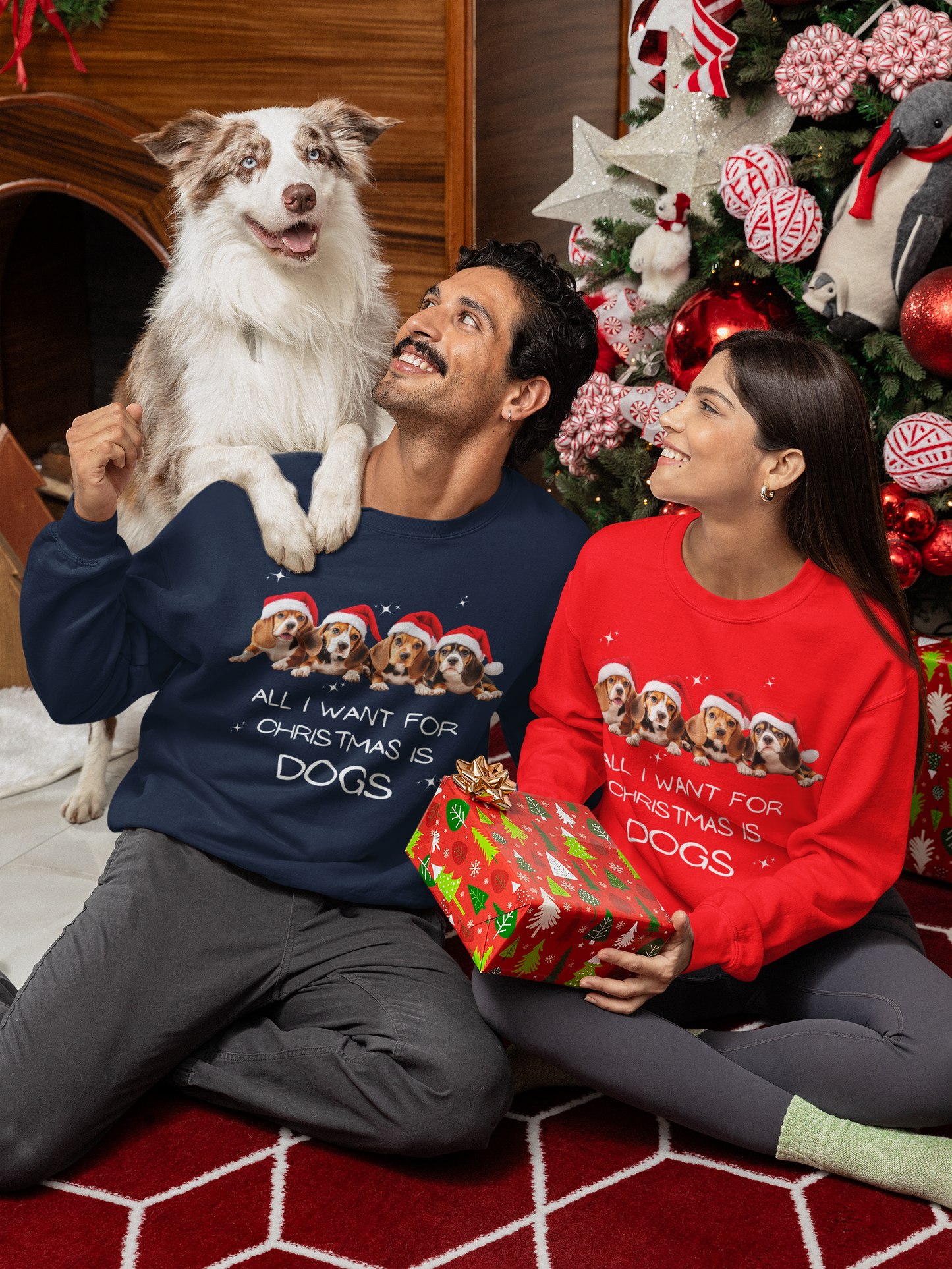 Classic Unisex Crewneck Sweatshirt | All I Want For Christmas Is Dogs